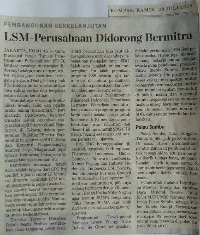 Indonesian Corporate Sector–Civil Society Organizations (CS-CSO) Event - Hivos Southeast Asia