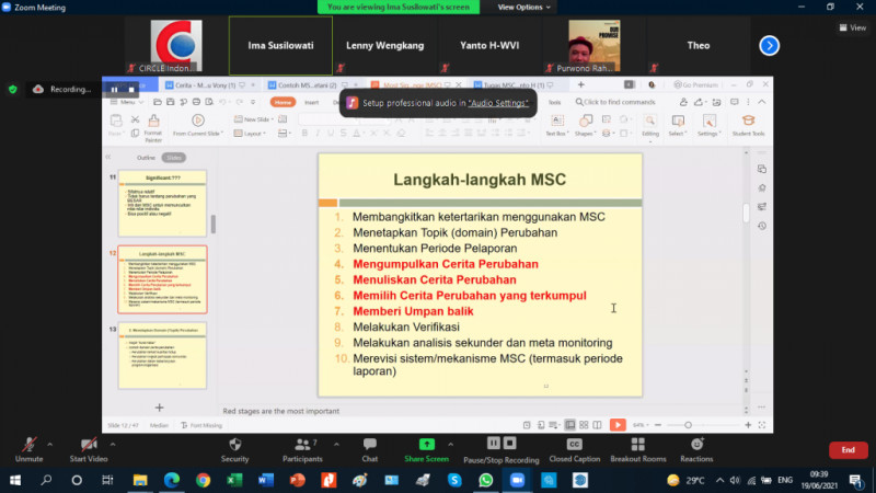 Five Days of Online Training to Understand the Most Significant Change (MSC) Approach.