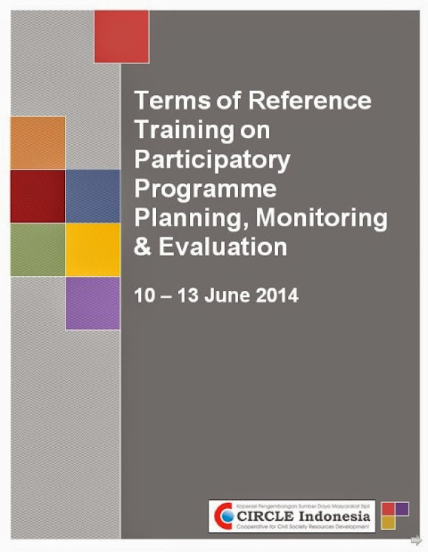 Pelatihan, Perencanaan, Monitoring & Evaluasi Program yang Partisipatif, 10-13 Juni 2014