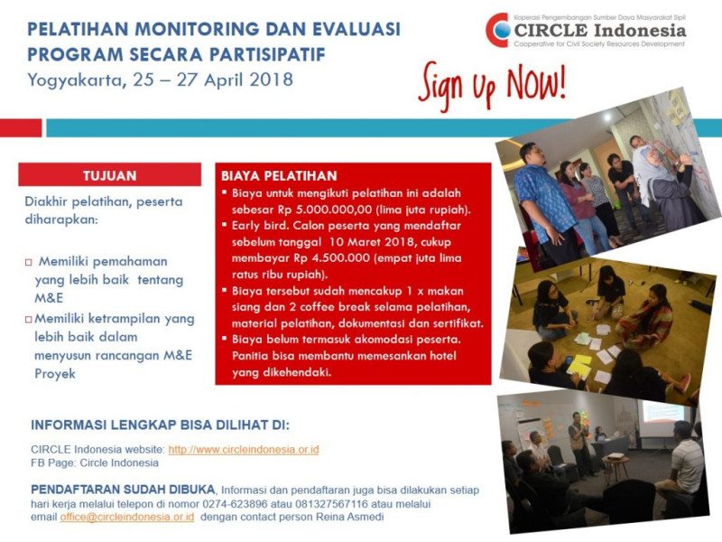 Pelatihan Monitoring & Evaluasi Program Secara Partisipatif, 25 - 27 April 2018