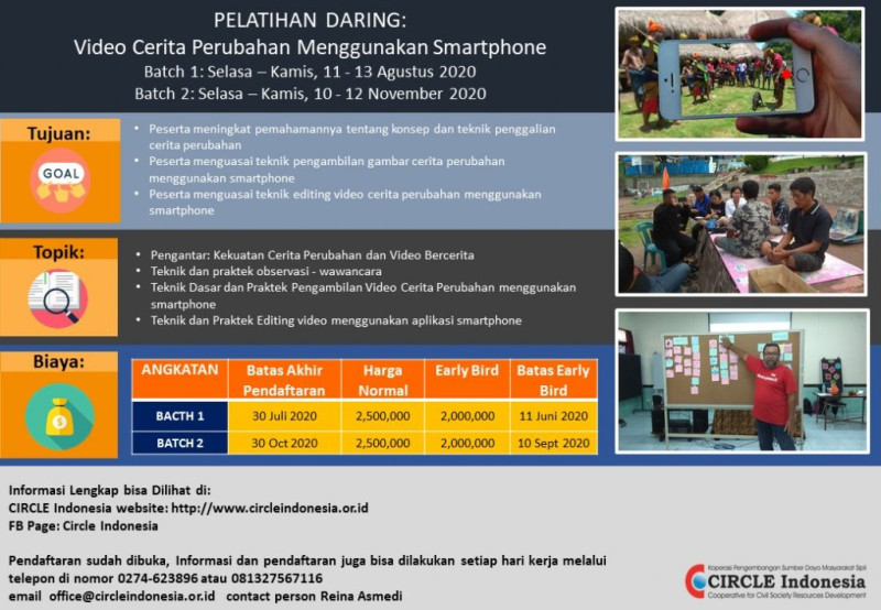 Pelatihan Daring: Pembuatan Video Cerita Perubahan Menggunakan Smartphone.